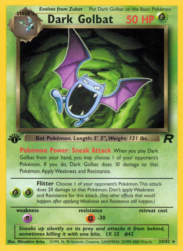 Dark Golbat (24/82) [Team Rocket 1st Edition] | Exor Games New Glasgow