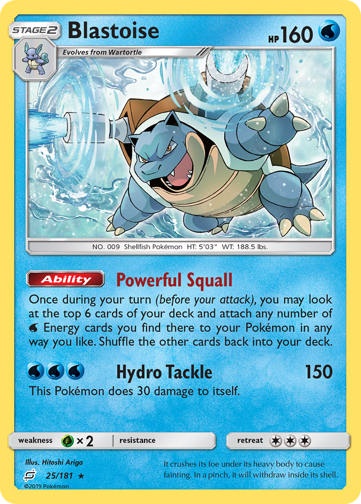 Blastoise (25/181) [Sun & Moon: Team Up] | Exor Games New Glasgow