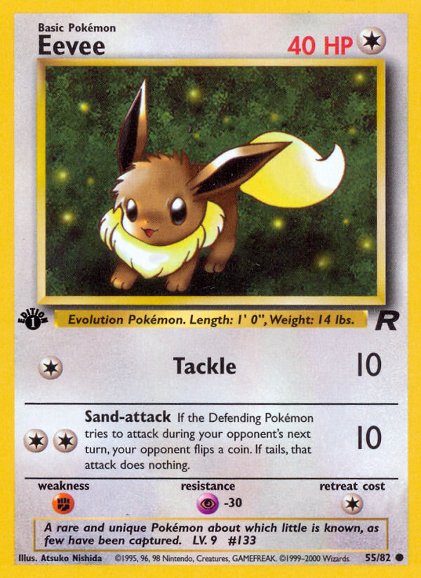 Eevee (55/82) [Team Rocket 1st Edition] | Exor Games New Glasgow