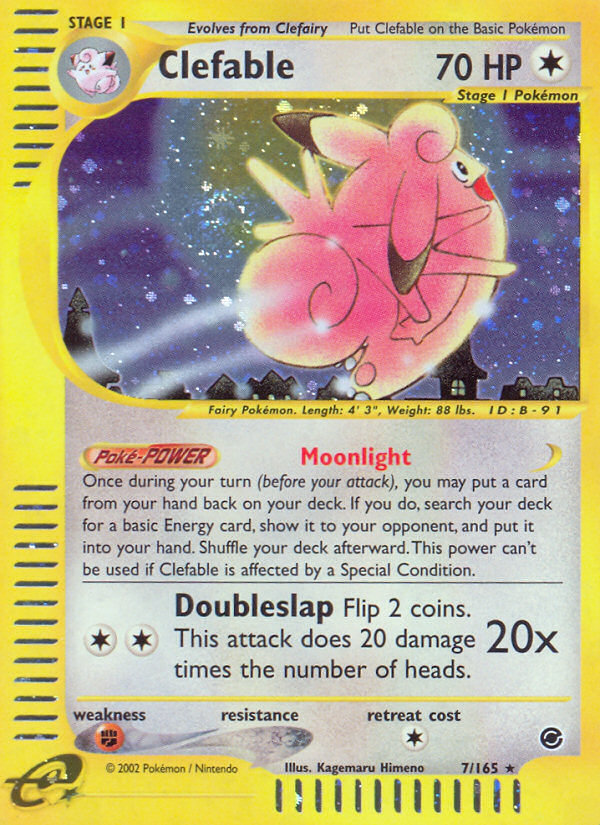 Clefable (7/165) [Expedition: Base Set] | Exor Games New Glasgow