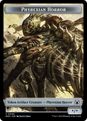 Phyrexian Golem // Phyrexian Horror Double-Sided Token [March of the Machine Commander Tokens] | Exor Games New Glasgow