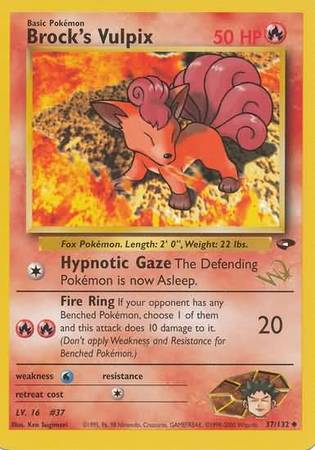 Brock's Vulpix (37/132) (W Stamped Promo) [Gym Challenge Unlimited] | Exor Games New Glasgow