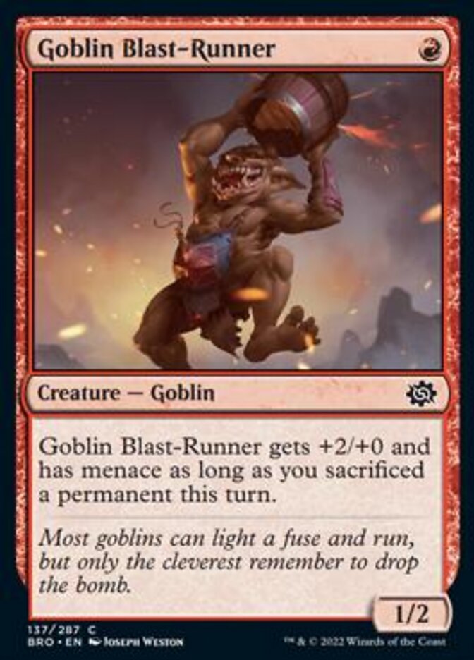 Goblin Blast-Runner [The Brothers' War] | Exor Games New Glasgow