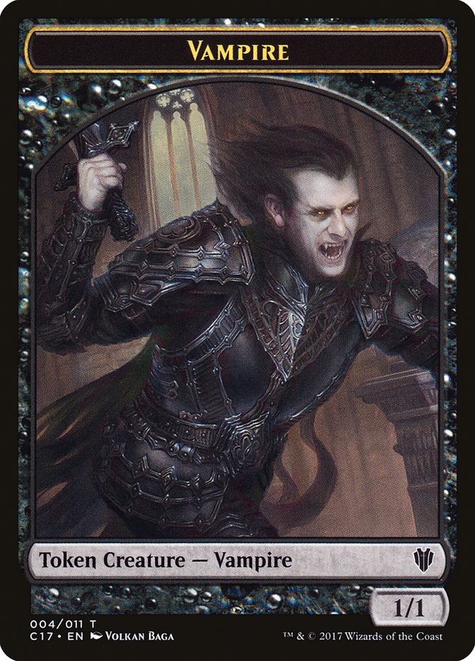 Eldrazi Spawn // Vampire Double-sided Token [Commander 2017 Tokens] | Exor Games New Glasgow