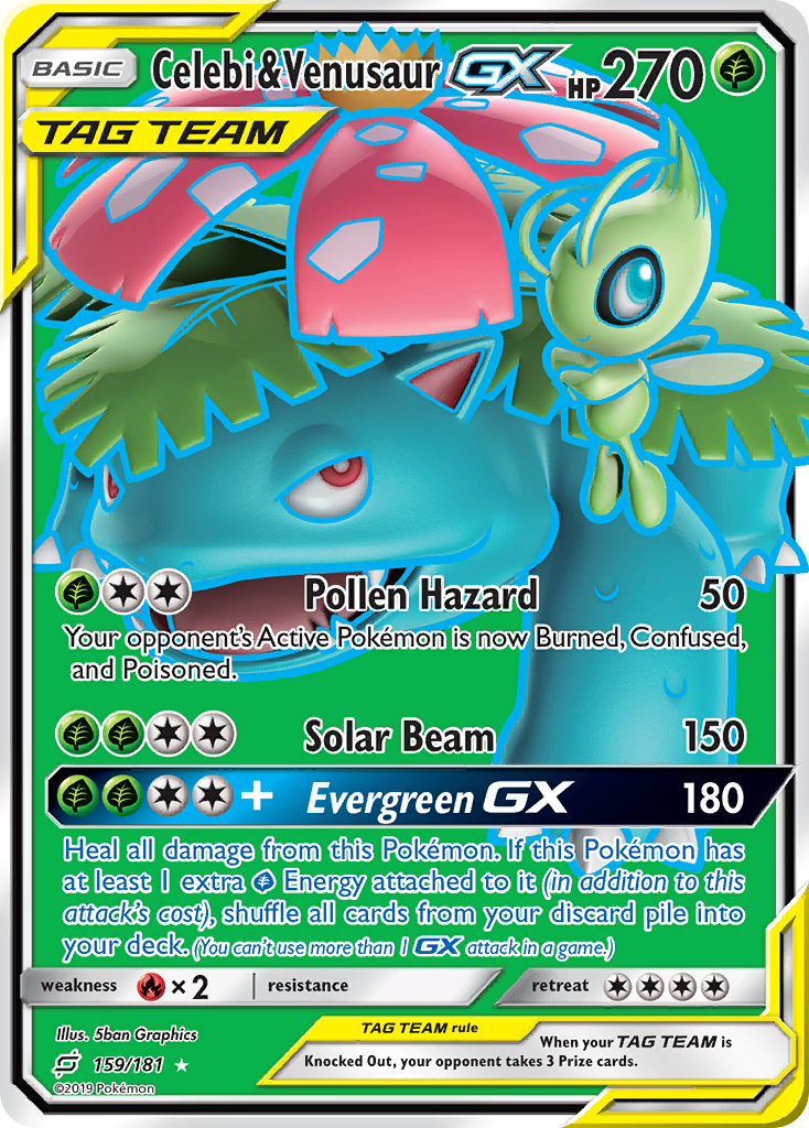 Celebi & Venusaur GX (159/181) [Sun & Moon: Team Up] | Exor Games New Glasgow