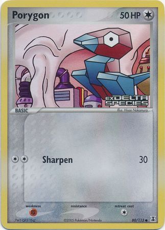 Porygon (80/113) (Stamped) [EX: Delta Species] | Exor Games New Glasgow