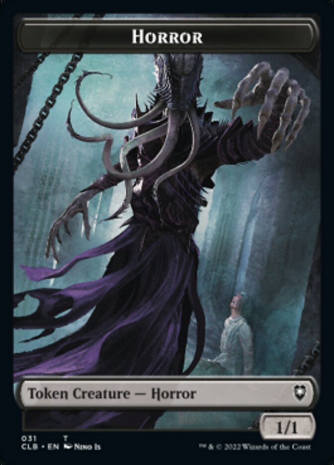 Horror // Eldrazi Horror Double-sided Token [Commander Legends: Battle for Baldur's Gate Tokens] | Exor Games New Glasgow