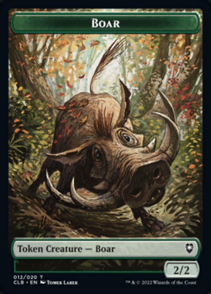 Treasure // Boar Double-sided Token [Commander Legends: Battle for Baldur's Gate Tokens] | Exor Games New Glasgow