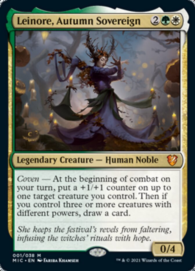 Leinore, Autumn Sovereign (Display Commander) [Innistrad: Midnight Hunt Commander] | Exor Games New Glasgow