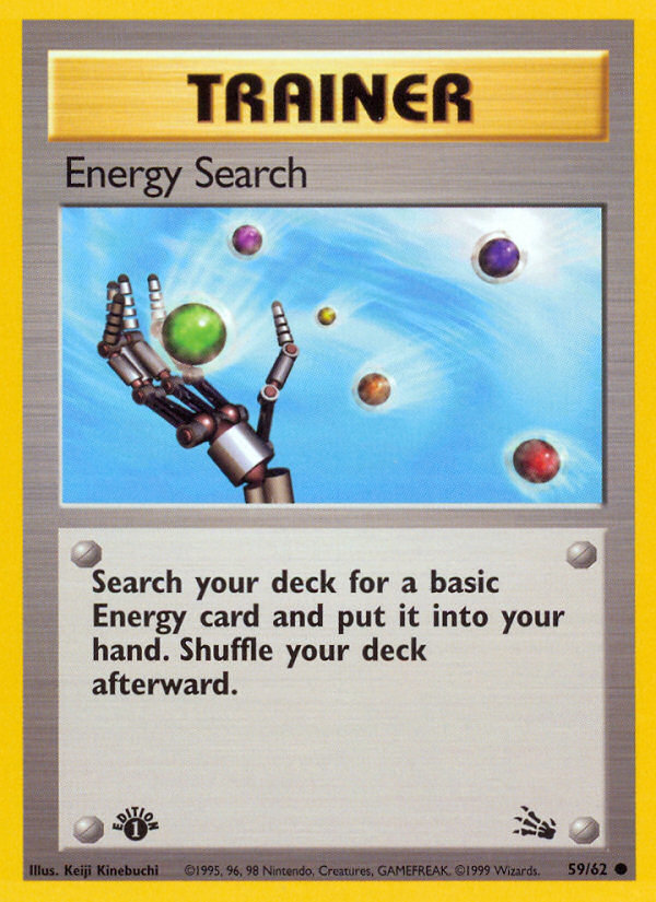 Energy Search (59/62) [Fossil 1st Edition] | Exor Games New Glasgow