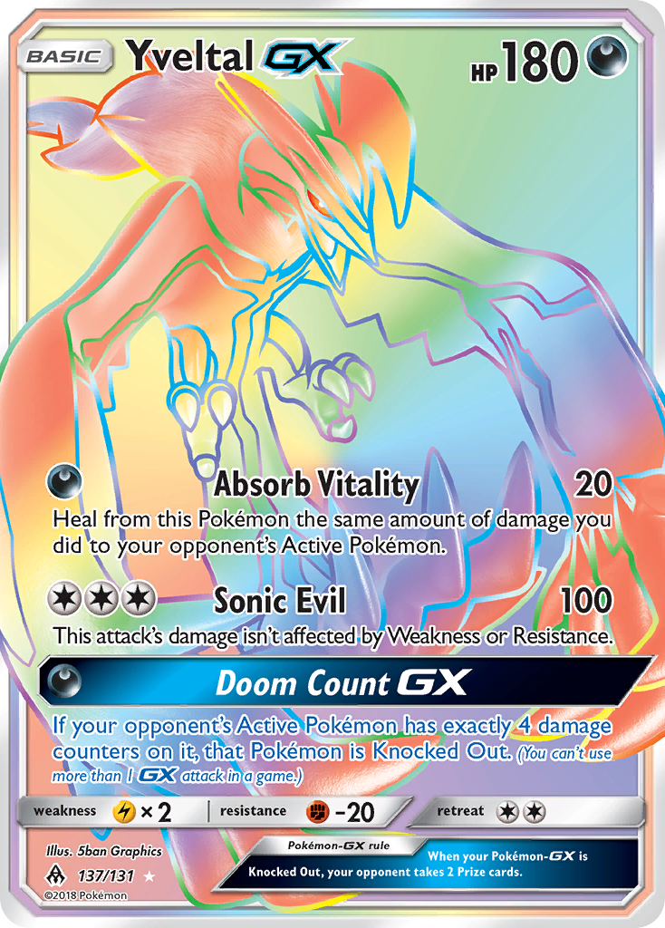 Yveltal GX (137/131) [Sun & Moon: Forbidden Light] | Exor Games New Glasgow