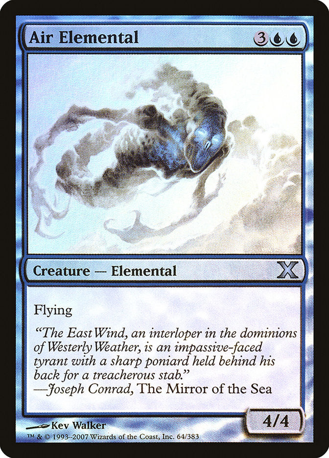 Air Elemental (Premium Foil) [Tenth Edition] | Exor Games New Glasgow