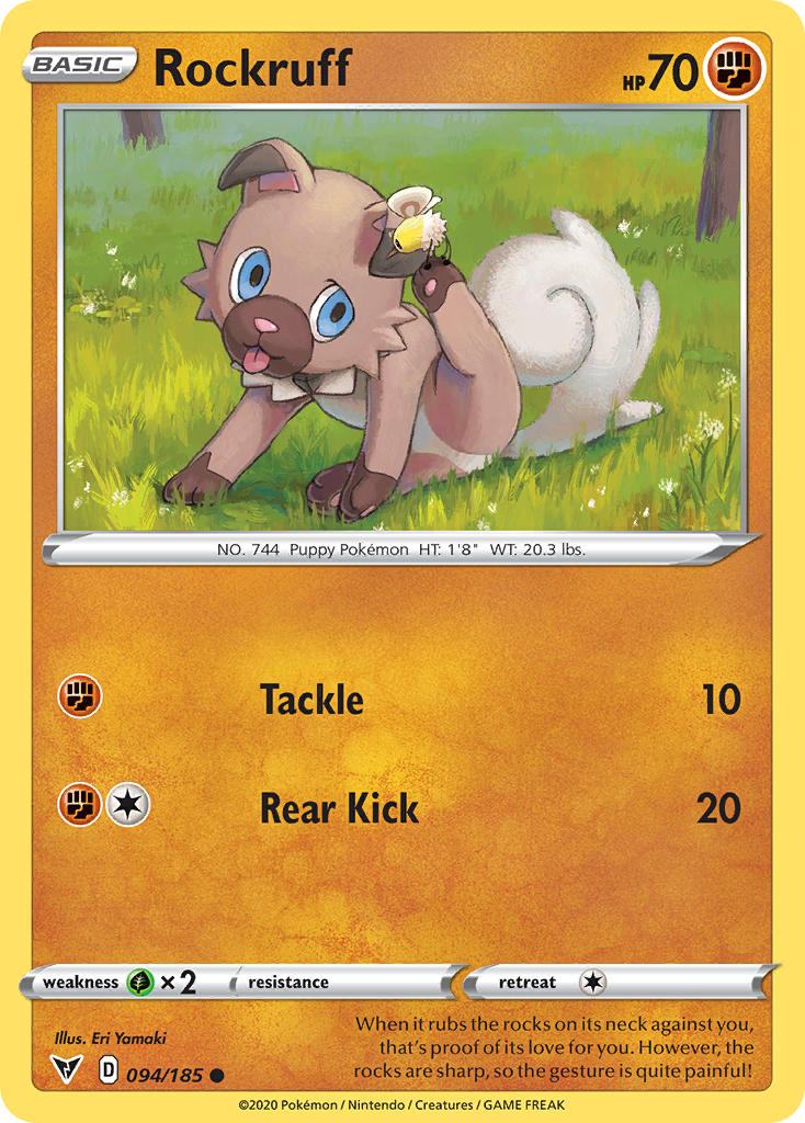 Rockruff (094/185) [Sword & Shield: Vivid Voltage] | Exor Games New Glasgow