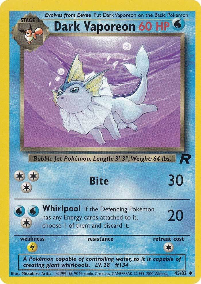 Dark Vaporeon (45/82) [Team Rocket Unlimited] | Exor Games New Glasgow