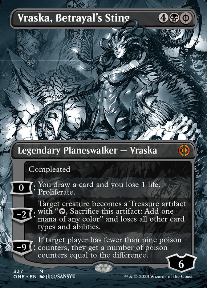 Vraska, Betrayal's Sting (Borderless Manga) [Phyrexia: All Will Be One] | Exor Games New Glasgow