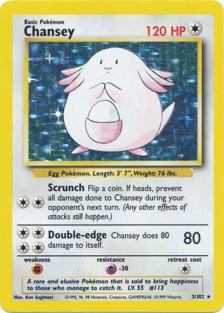 Chansey (3/102) [Base Set Unlimited] | Exor Games New Glasgow