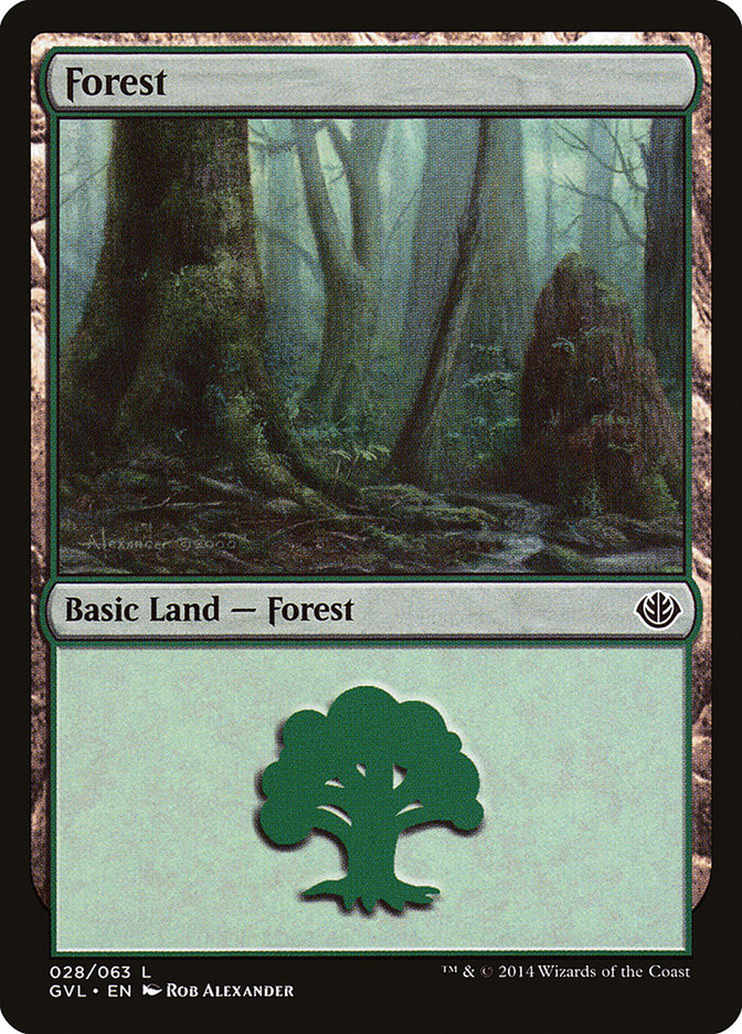 Forest (28) (Garruk vs. Liliana) [Duel Decks Anthology] | Exor Games New Glasgow