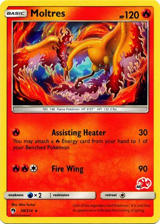 Moltres (38/214) (Charizard Stamp #46) [Battle Academy 2020] | Exor Games New Glasgow