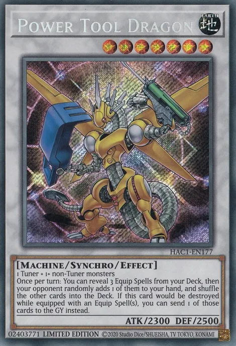 Power Tool Dragon [HAC1-EN177] Secret Rare | Exor Games New Glasgow