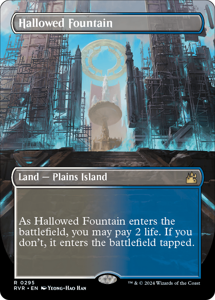 Hallowed Fountain (Borderless) [Ravnica Remastered] | Exor Games New Glasgow