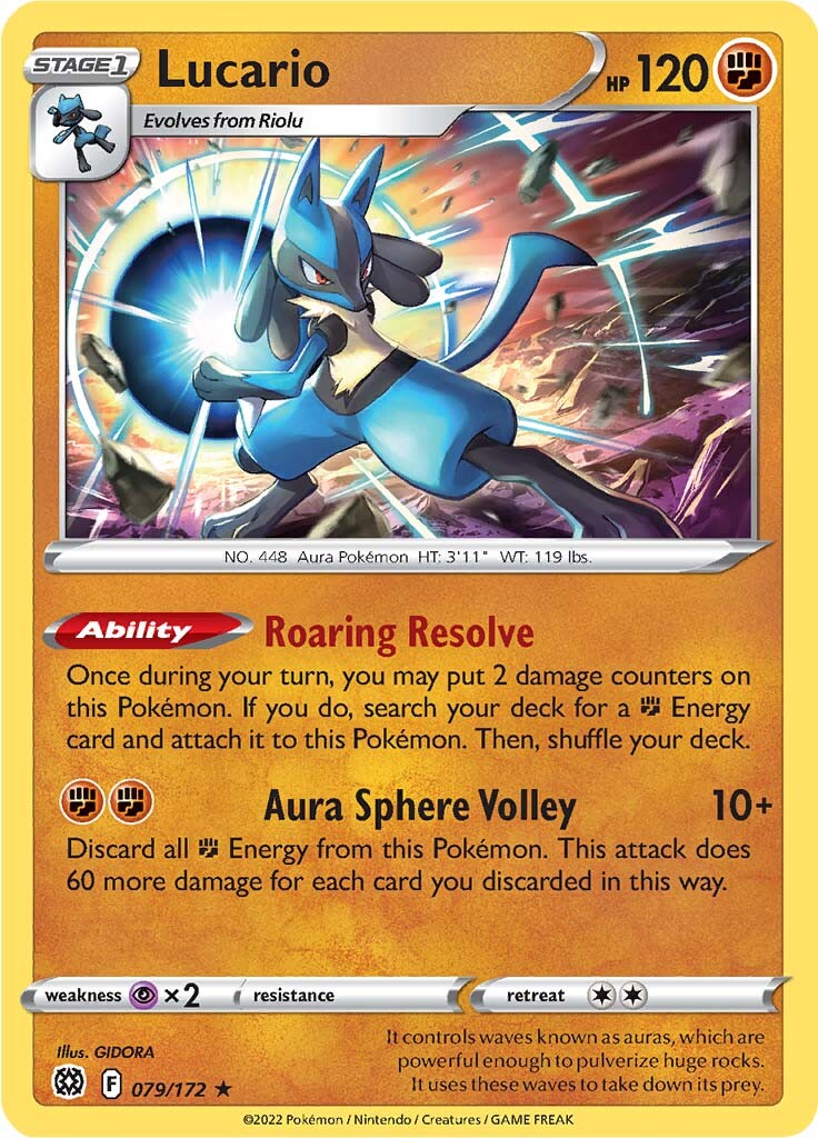 Lucario (079/172) [Sword & Shield: Brilliant Stars] | Exor Games New Glasgow