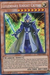 Legendary Knight Critias [DRL2-EN002] Secret Rare | Exor Games New Glasgow