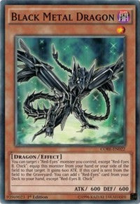 Black Metal Dragon [CORE-EN022] Common | Exor Games New Glasgow