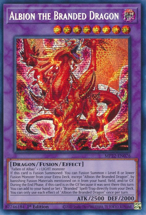 Albion the Branded Dragon [MP22-EN076] Prismatic Secret Rare | Exor Games New Glasgow