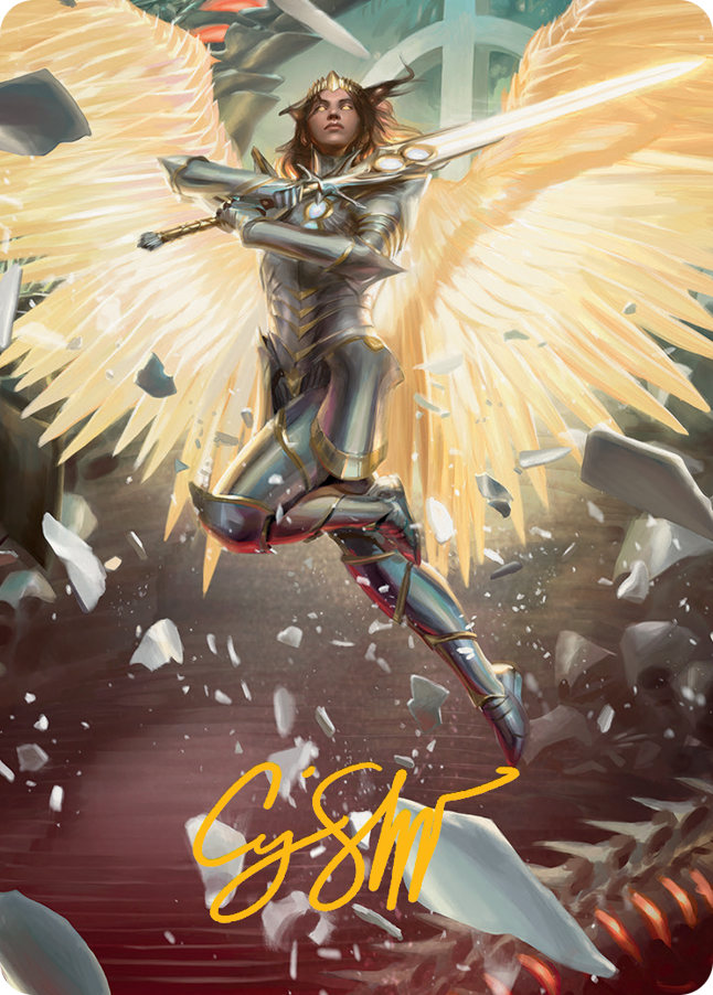 Archangel Elspeth Art Card (Gold-Stamped Signature) [March of the Machine Art Series] | Exor Games New Glasgow