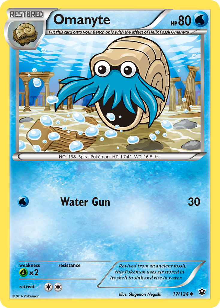 Omanyte (17/124) [XY: Fates Collide] | Exor Games New Glasgow