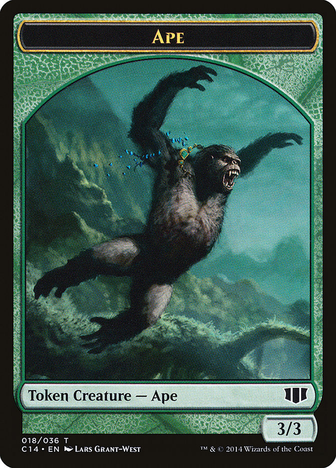 Ape // Zombie (011/036) Double-sided Token [Commander 2014 Tokens] | Exor Games New Glasgow