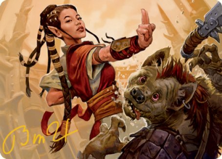 Half-Elf Monk Art Card (Gold-Stamped Signature) [Dungeons & Dragons: Adventures in the Forgotten Realms Art Series] | Exor Games New Glasgow