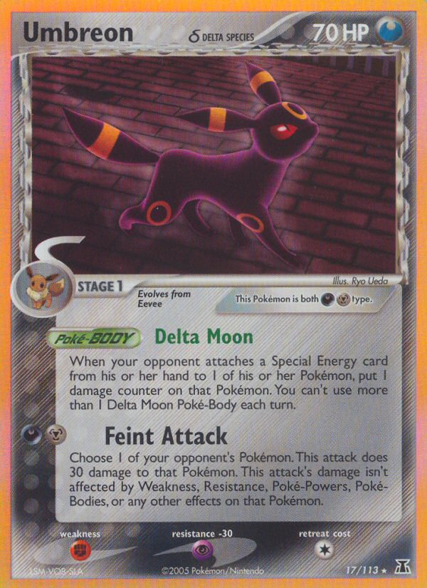 Umbreon (17/113) (Delta Species) [EX: Delta Species] | Exor Games New Glasgow