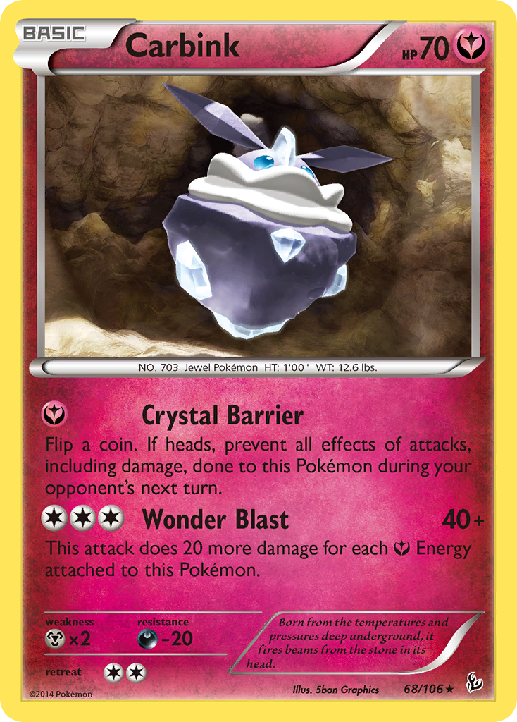 Carbink (68/106) (Theme Deck Exclusive) [XY: Flashfire] | Exor Games New Glasgow