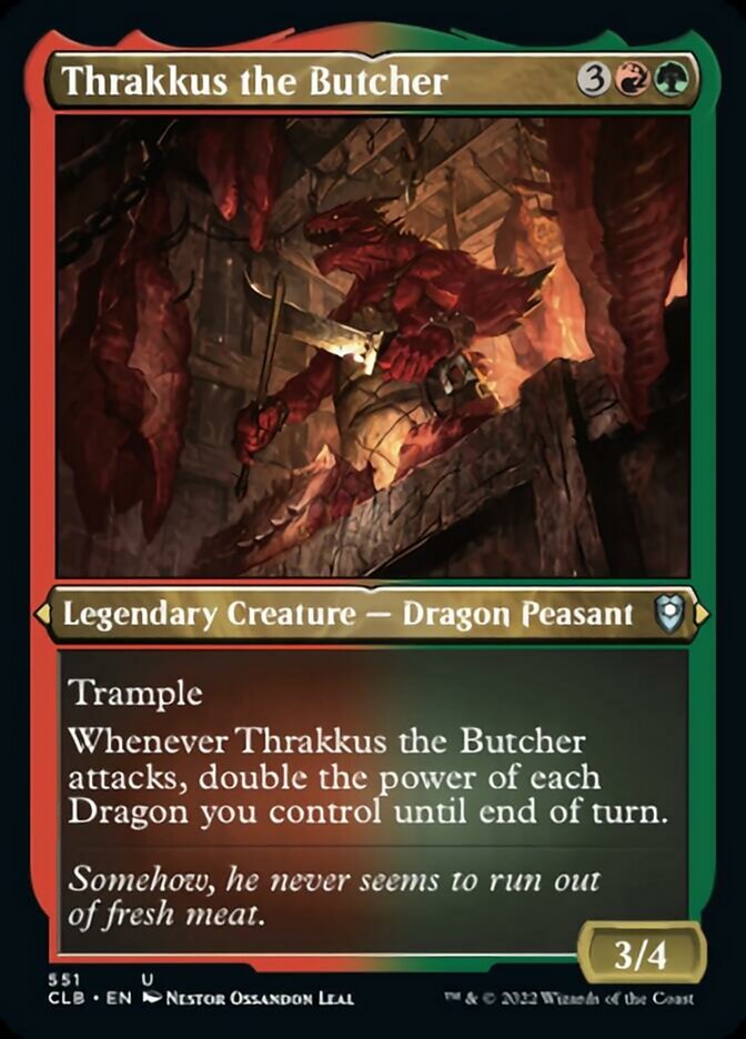 Thrakkus the Butcher (Foil Etched) [Commander Legends: Battle for Baldur's Gate] | Exor Games New Glasgow