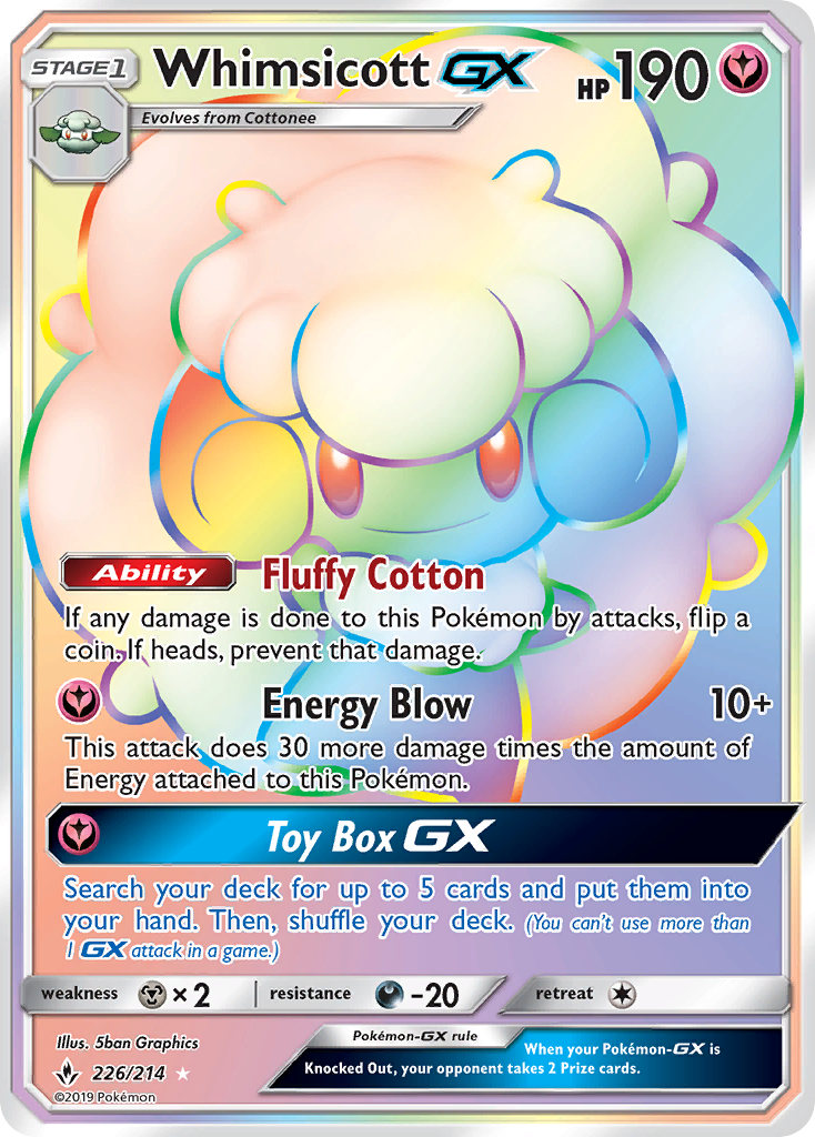 Whimsicott GX (226/214) [Sun & Moon: Unbroken Bonds] | Exor Games New Glasgow