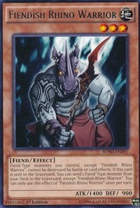 Fiendish Rhino Warrior [BOSH-EN091] Rare | Exor Games New Glasgow