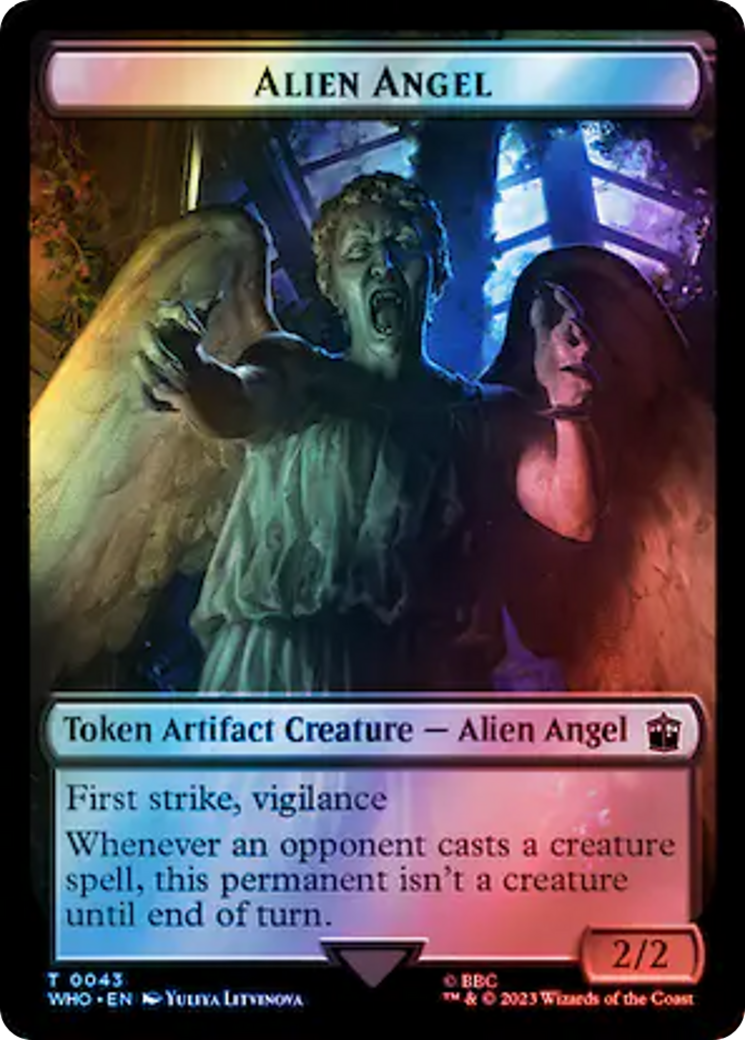 Alien Angel // Alien Insect Double-Sided Token (Surge Foil) [Doctor Who Tokens] | Exor Games New Glasgow