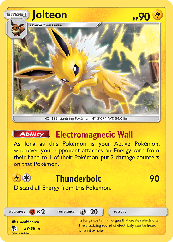 Jolteon (23/68) [Sun & Moon: Hidden Fates] | Exor Games New Glasgow