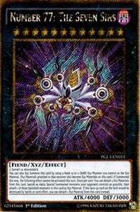 Number 77: The Seven Sins [PGL3-EN011] Gold Secret Rare | Exor Games New Glasgow