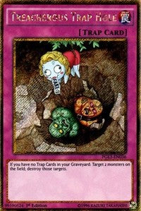 Treacherous Trap Hole [PGL3-EN036] Gold Secret Rare | Exor Games New Glasgow