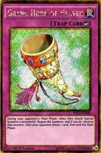 Grand Horn of Heaven [PGL3-EN040] Gold Secret Rare | Exor Games New Glasgow