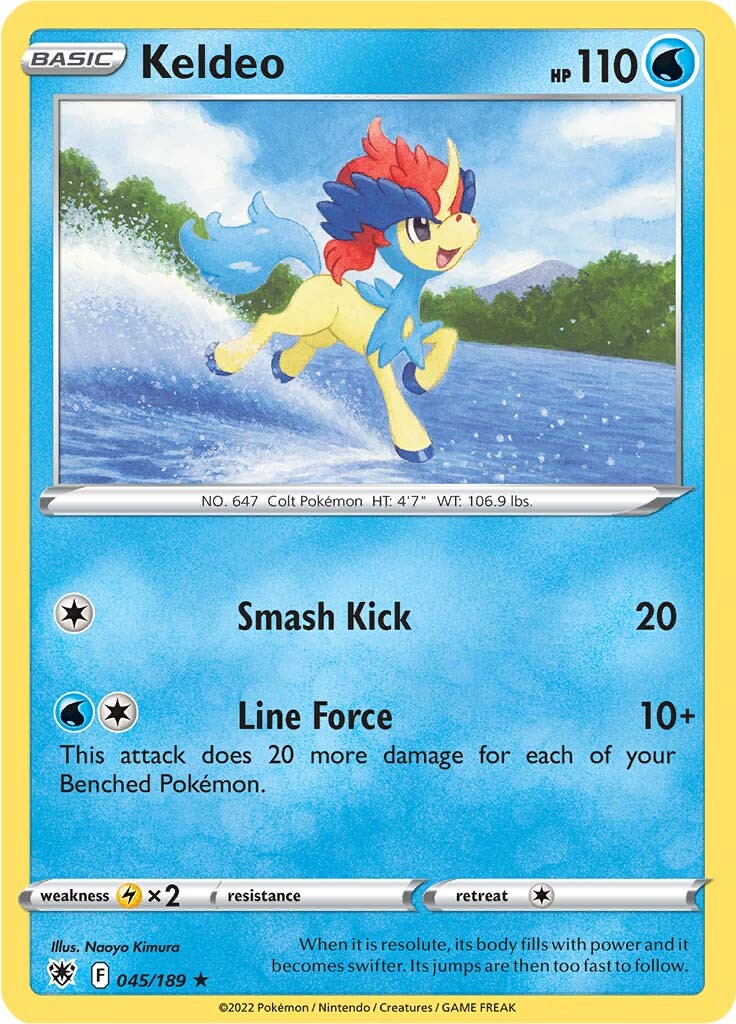 Keldeo (045/189) (Theme Deck Exclusive) [Sword & Shield: Astral Radiance] | Exor Games New Glasgow