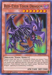 Red-Eyes Toon Dragon [SHVI-EN036] Super Rare | Exor Games New Glasgow