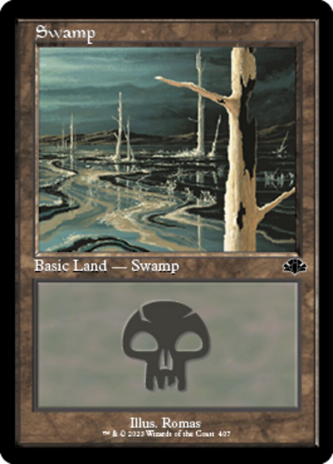 Swamp (407) (Retro) [Dominaria Remastered] | Exor Games New Glasgow