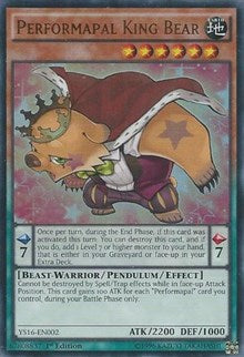 Performapal King Bear [YS16-EN002] Ultra Rare | Exor Games New Glasgow