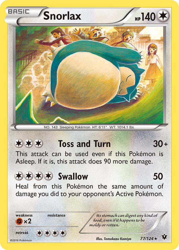 Snorlax (77/124) [XY: Fates Collide] | Exor Games New Glasgow