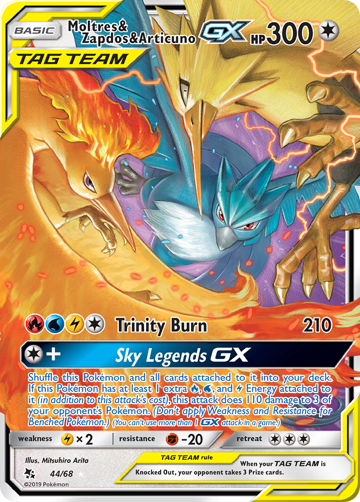 Moltres & Zapdos & Articuno GX (44/68) [Sun & Moon: Hidden Fates] | Exor Games New Glasgow