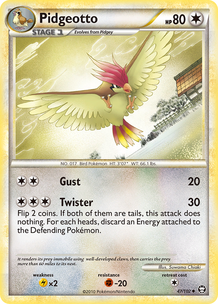 Pidgeotto (47/102) [HeartGold & SoulSilver: Triumphant] | Exor Games New Glasgow