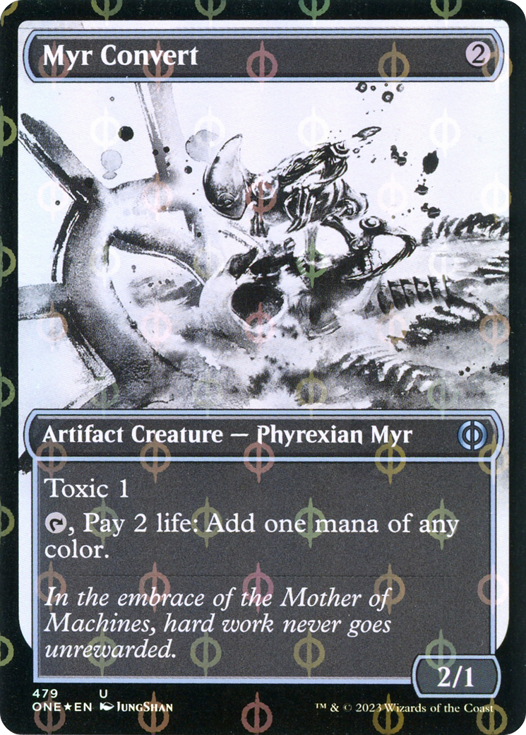 Myr Convert (Showcase Ichor Step-and-Compleat Foil) [Phyrexia: All Will Be One] | Exor Games New Glasgow